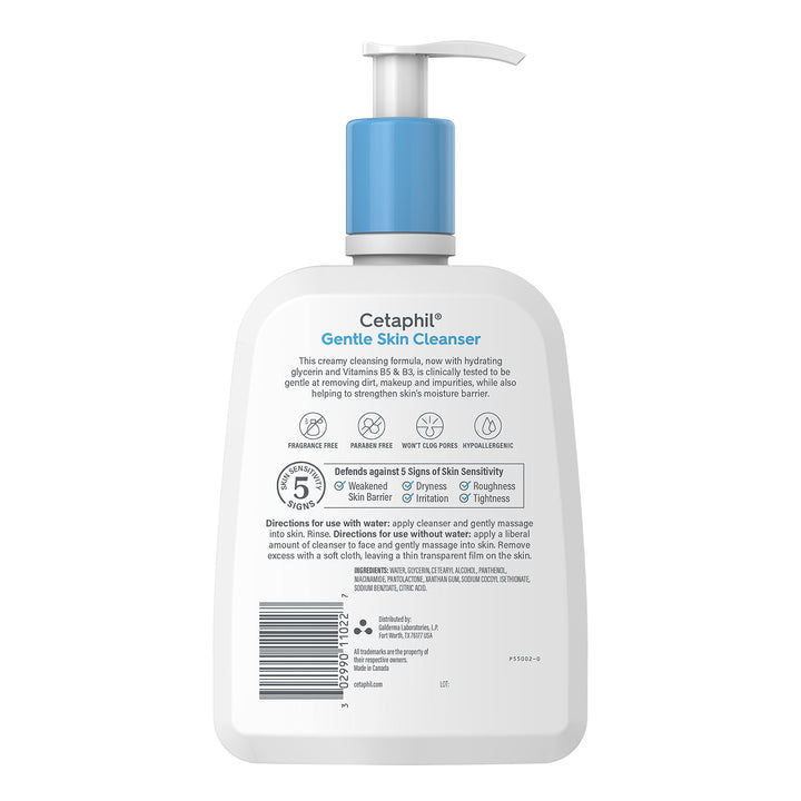 Cetaphil Gentle Skin Cleanser Fragrance Free 16 fl oz (473 ml)