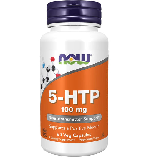 NOW Foods 5-Htp Supplement Vitamin | 100 Mg | 60 Veg Caps
