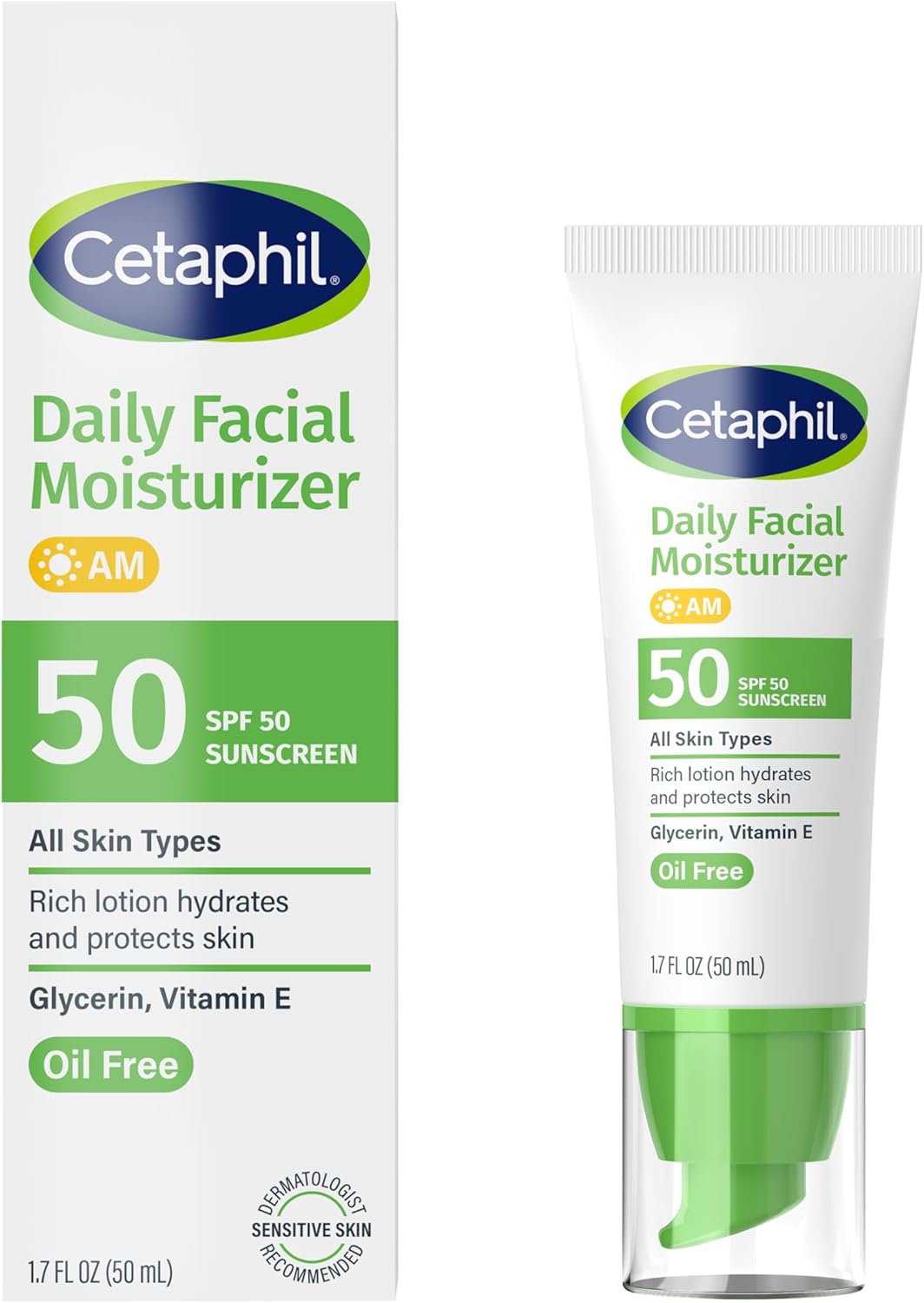Cetaphil Daily Facial Moisturizer with SPF 50+ Sunscreen 50 ML