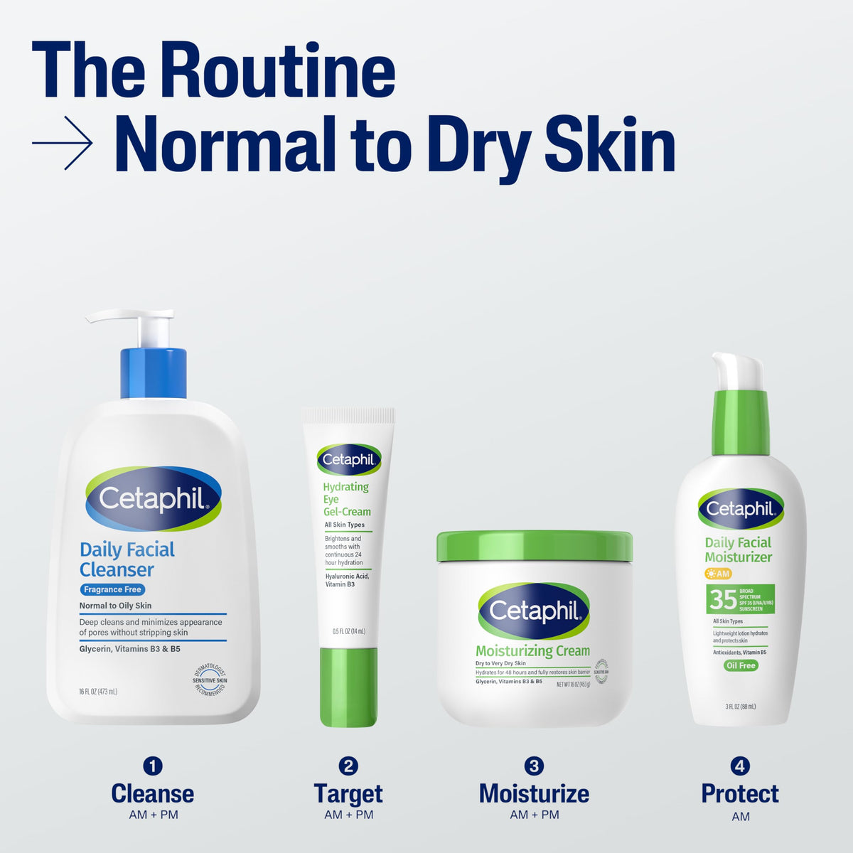 Cetaphil Daily Facial Cleanser Fragrance Free 16 oz