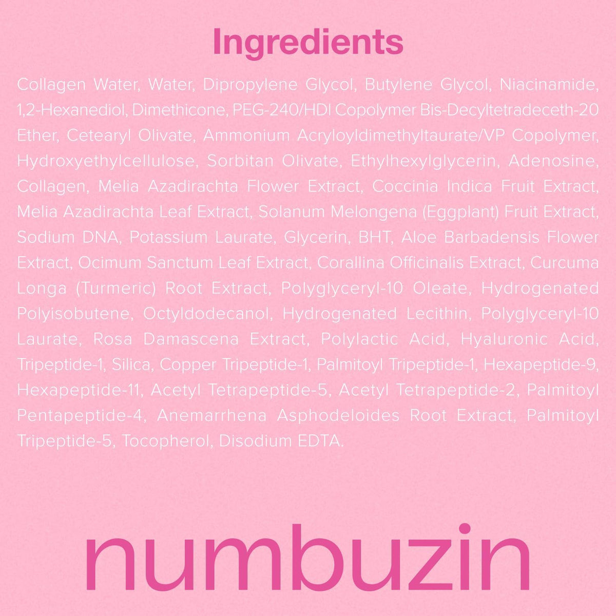 numbuzin No.2 Sheet Mask | Rose PDRN Collagen Plumping Sheet Mask 5ea