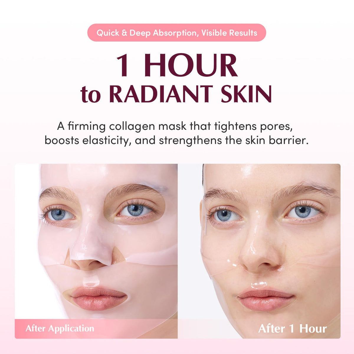 EQQUALBERRY Collagen Pore-Tight Up Hydrogel Mask 30g (4 Sheets)