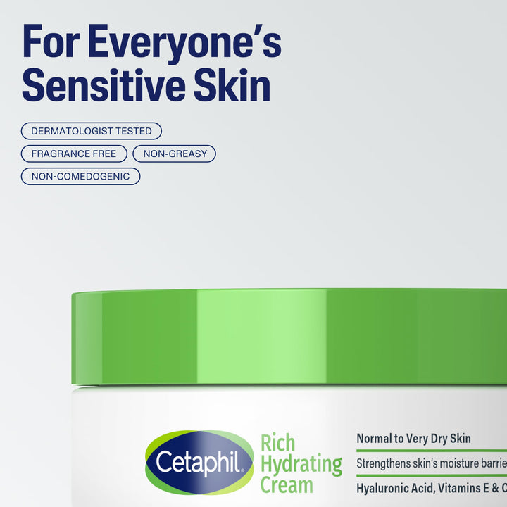 Cetaphil Rich Hydrating Night Cream For Face 1.7 oz (48g)