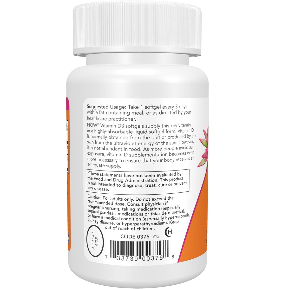NOW Foods Supplements, Vitamin D-3 10,000 IU, Highest Potency, Structural Support*, 120 Softgels