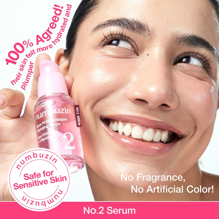 Numbuzin No.2 Serum Rose PDRN Collagen Plumping Serum 1.01 fl.oz