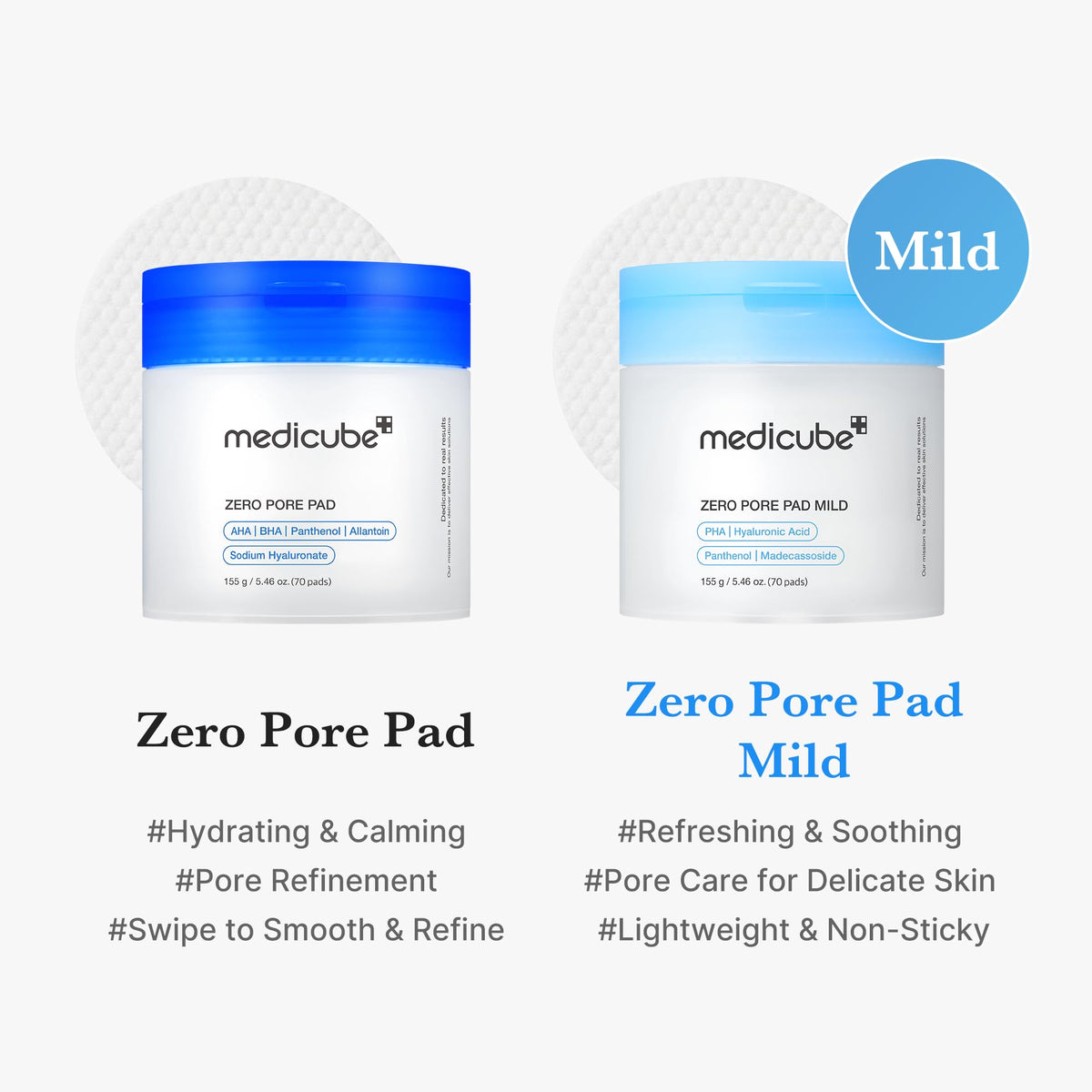 medicube Toner Pads Zero Pore Pad Mild 2.0 (70 Pads)