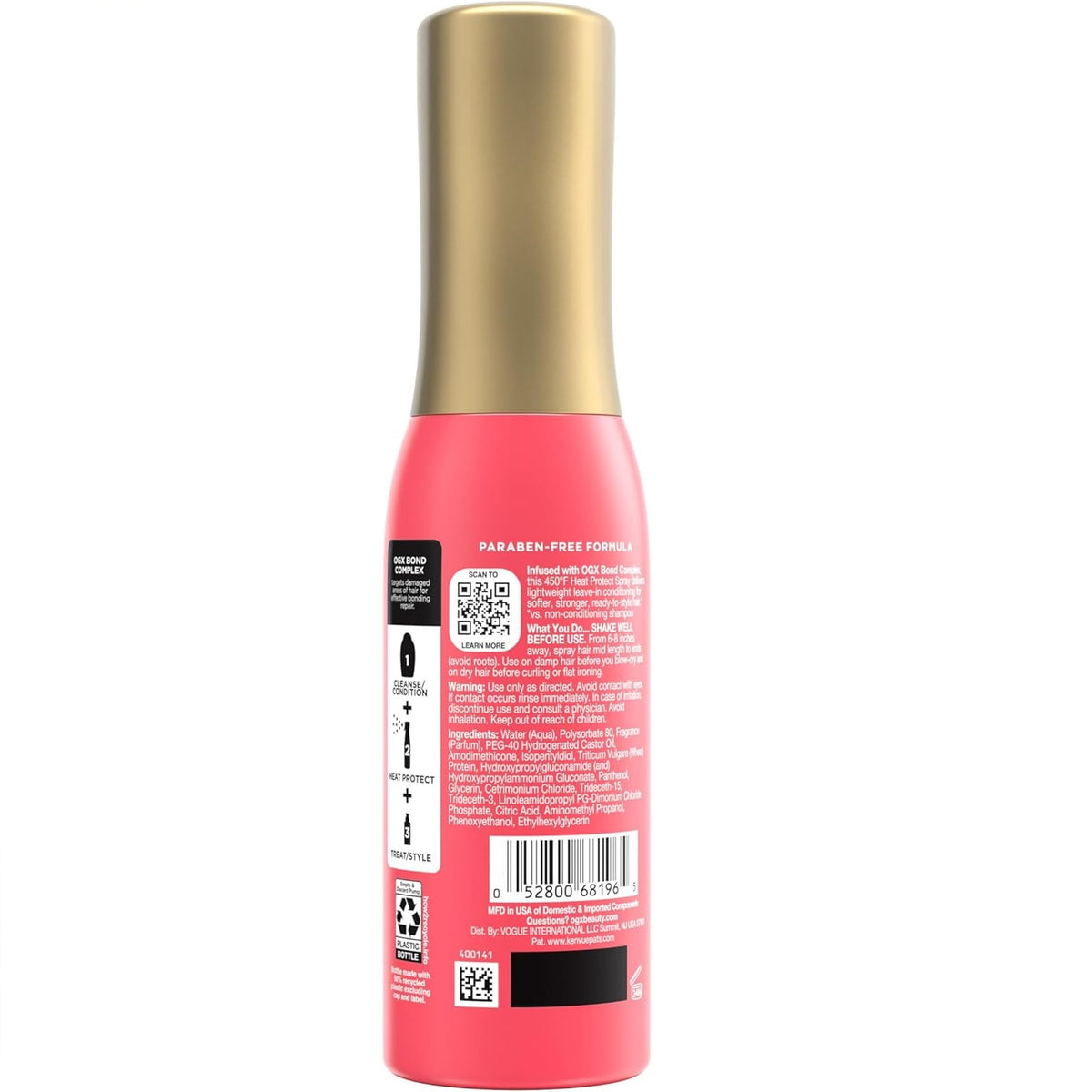 OGX Repair & Protect Bond Protein Repair 450°F Heat Protectant Spray - 6.5 Fl Oz / 193 ml