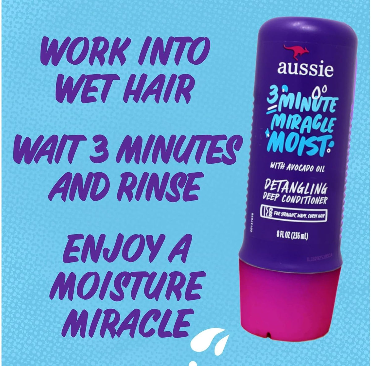 Aussie, 3 Minute Miracle Moist Deep Liquid Conditioner, 8 Oz