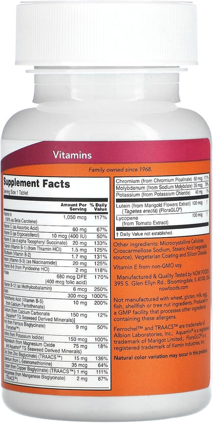 NOW Foods Daily Vits Multi Tabs (100 Tabs)