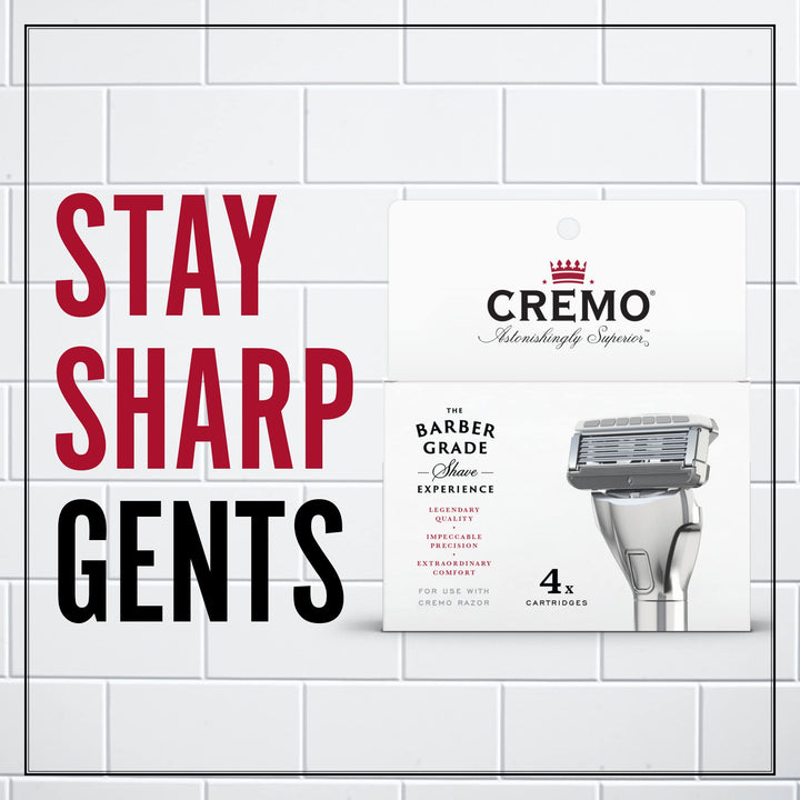 Cremo Razor Refills for Men 4 Pack