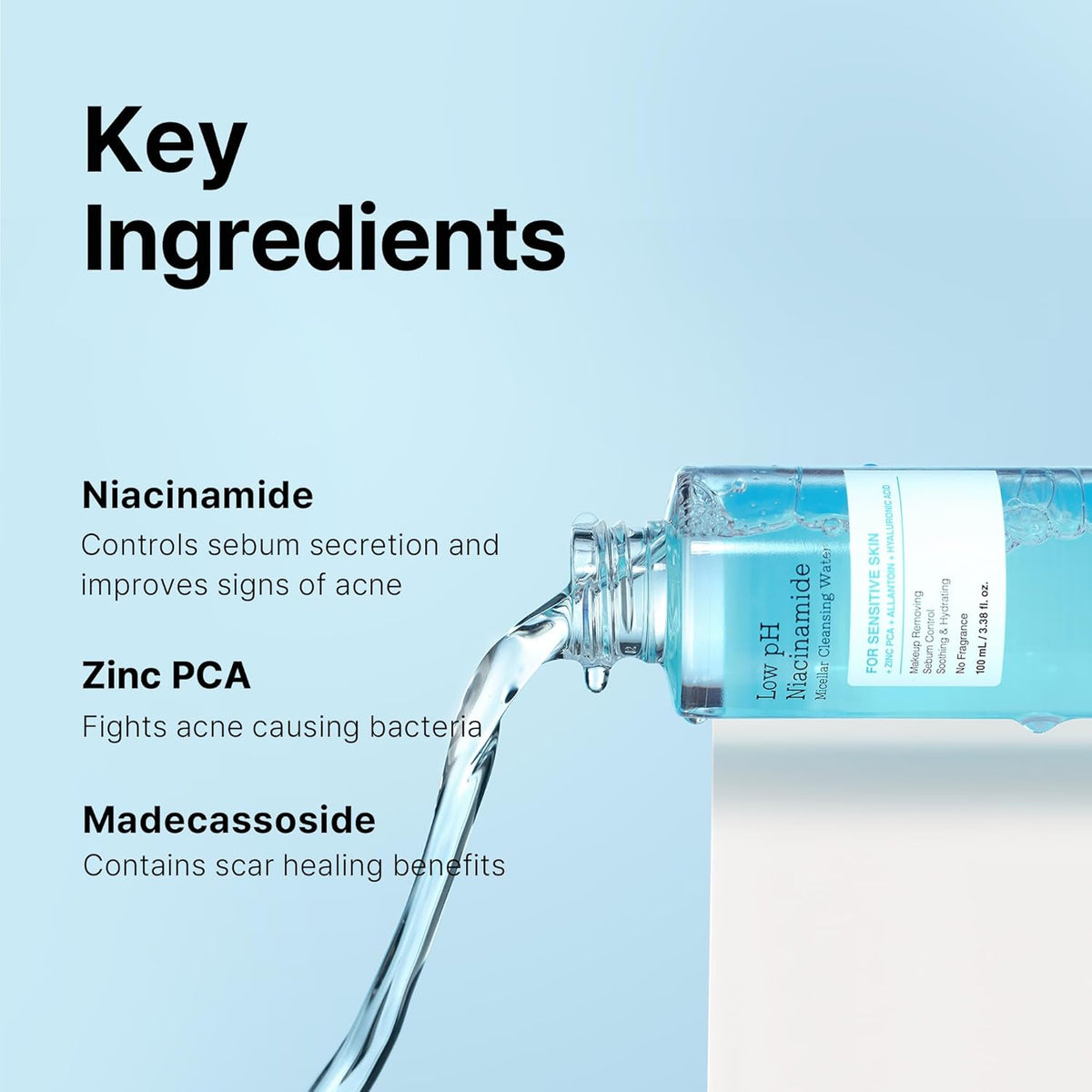 COSRX Low pH Niacinamide Micellar Cleansing Water Daily Mild Facial Cleansing Wash 100ml