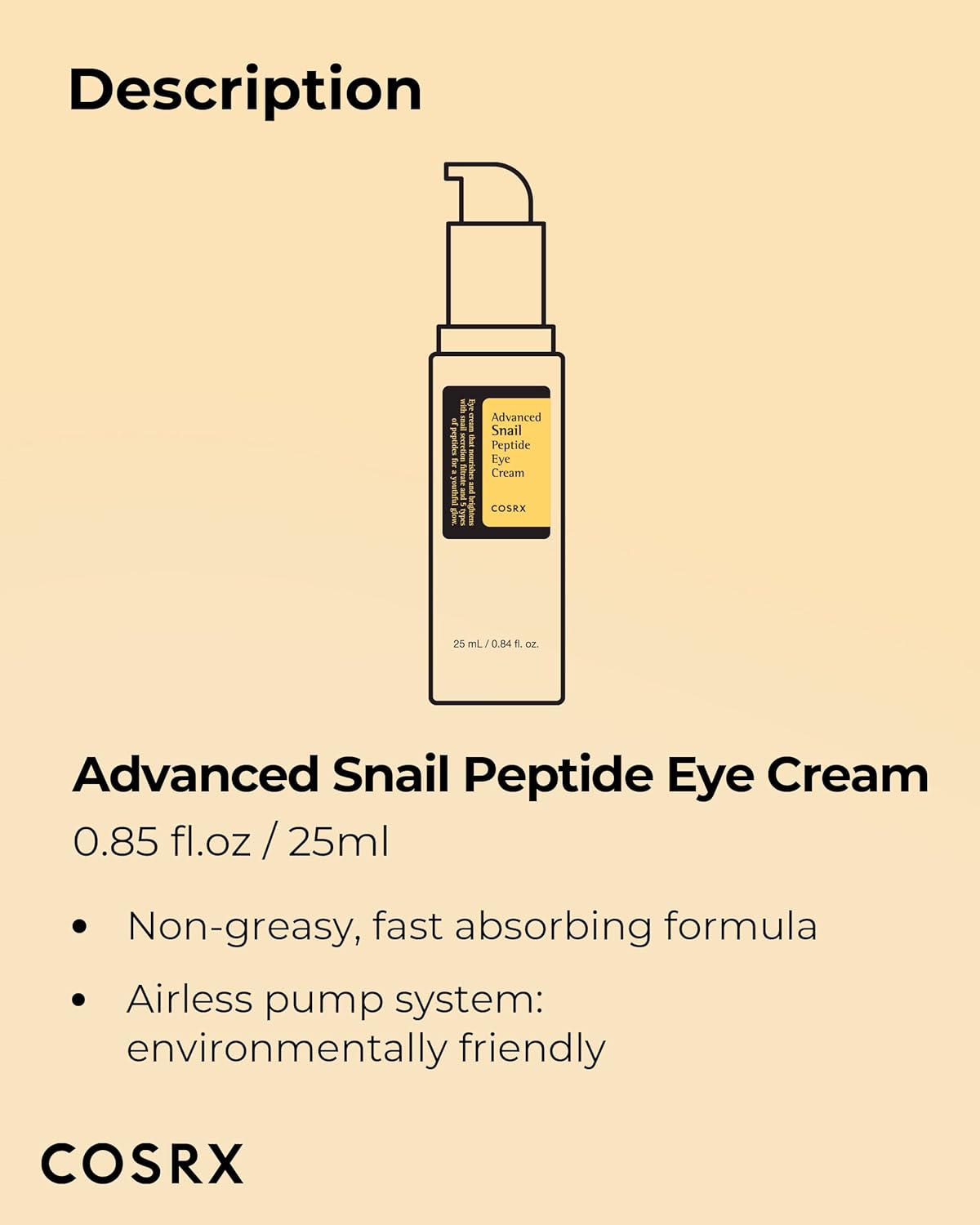 COSRX Advanced Snail Peptide Eye Cream