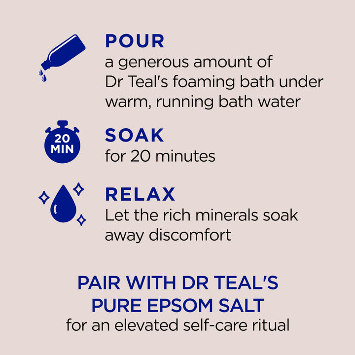 Dr. Teal's Coconut Oil Foaming Bath with Pure Epsom Salt Nourish & Protect 34 oz