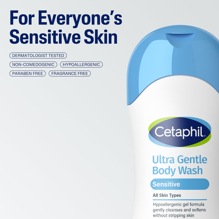 Cetaphil Ultra Gentle Refreshing Body Wash Fragrance Free 16.9oz (500 ml)