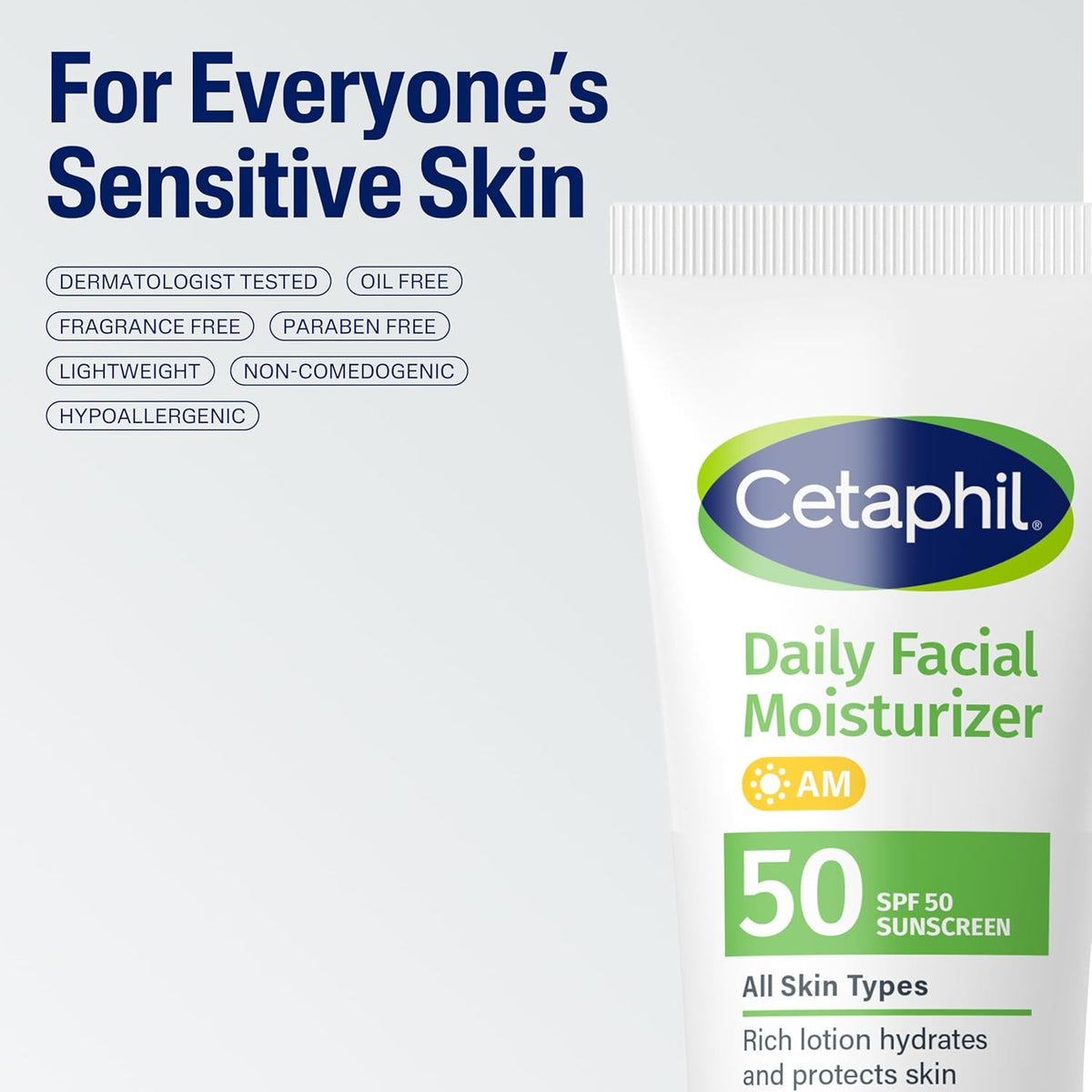 Cetaphil Daily Facial Moisturizer with SPF 50+ Sunscreen 50 ML
