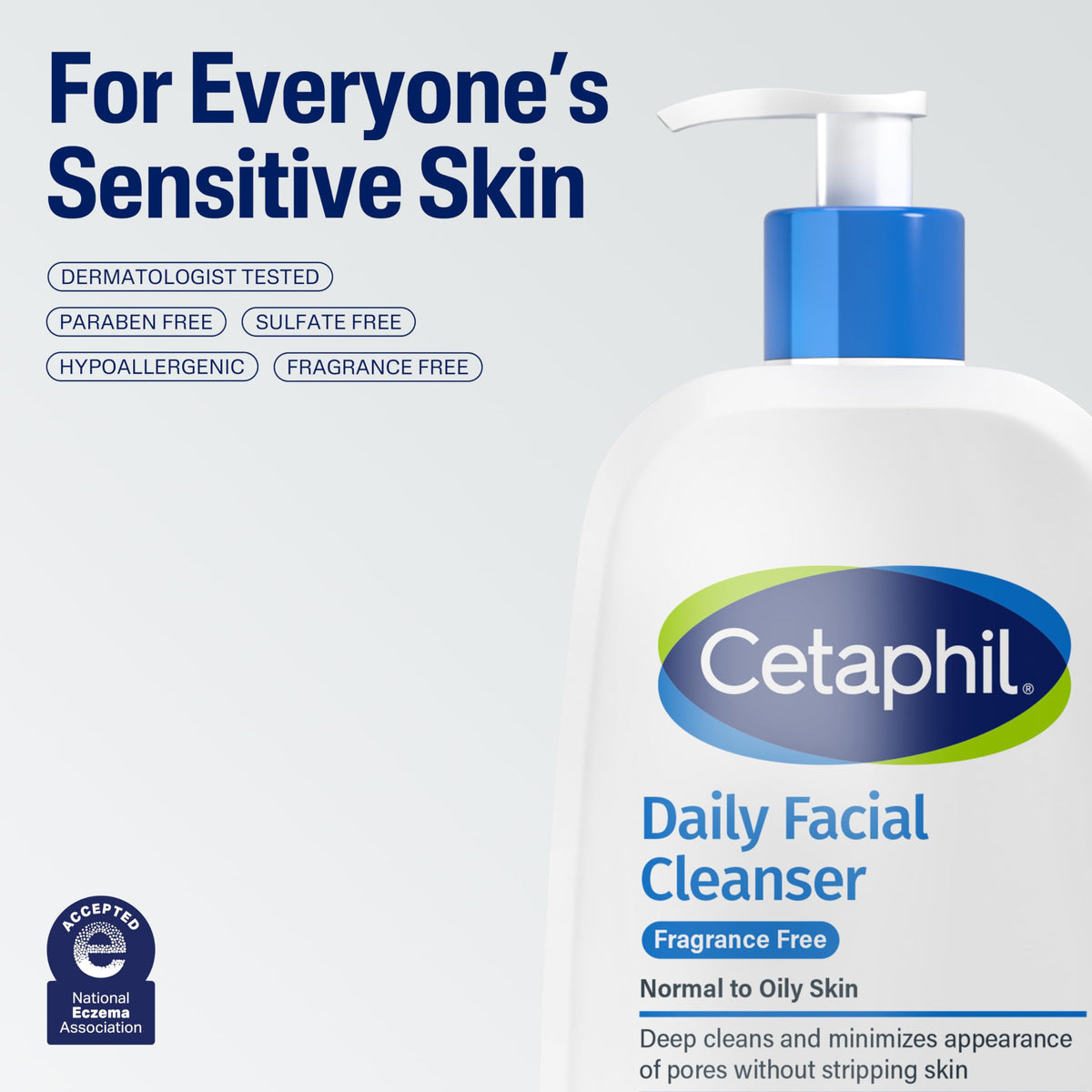 Cetaphil Daily Facial Cleanser Fragrance Free 16 oz
