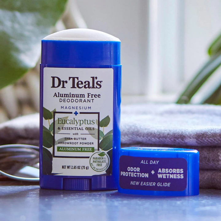 Dr Teal's Aluminum Free Deodorant - Eucalyptus - Paraben & Phthalate Free - 2.65 oz