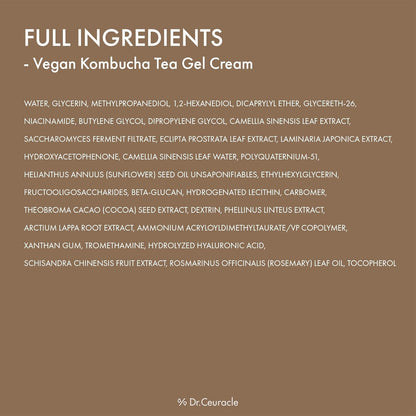 Dr.Ceuracle VEGAN KOMBUCHA TEA GEL CREAM 75g