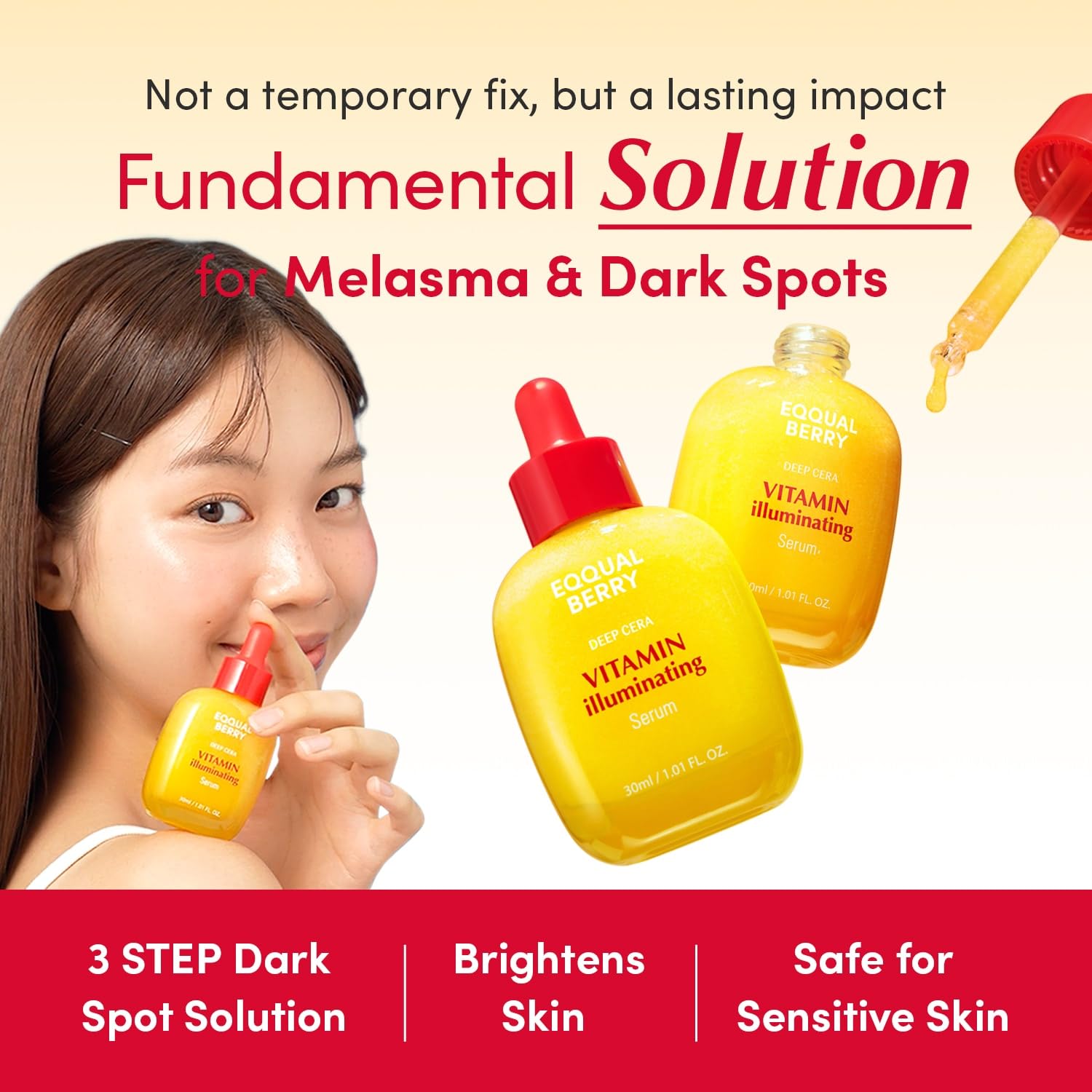 Pack of Two : EQQUALBERRY Vitamin Illuminating Serum – Brightening Vitamin C Serum with Niacinamide 30ml