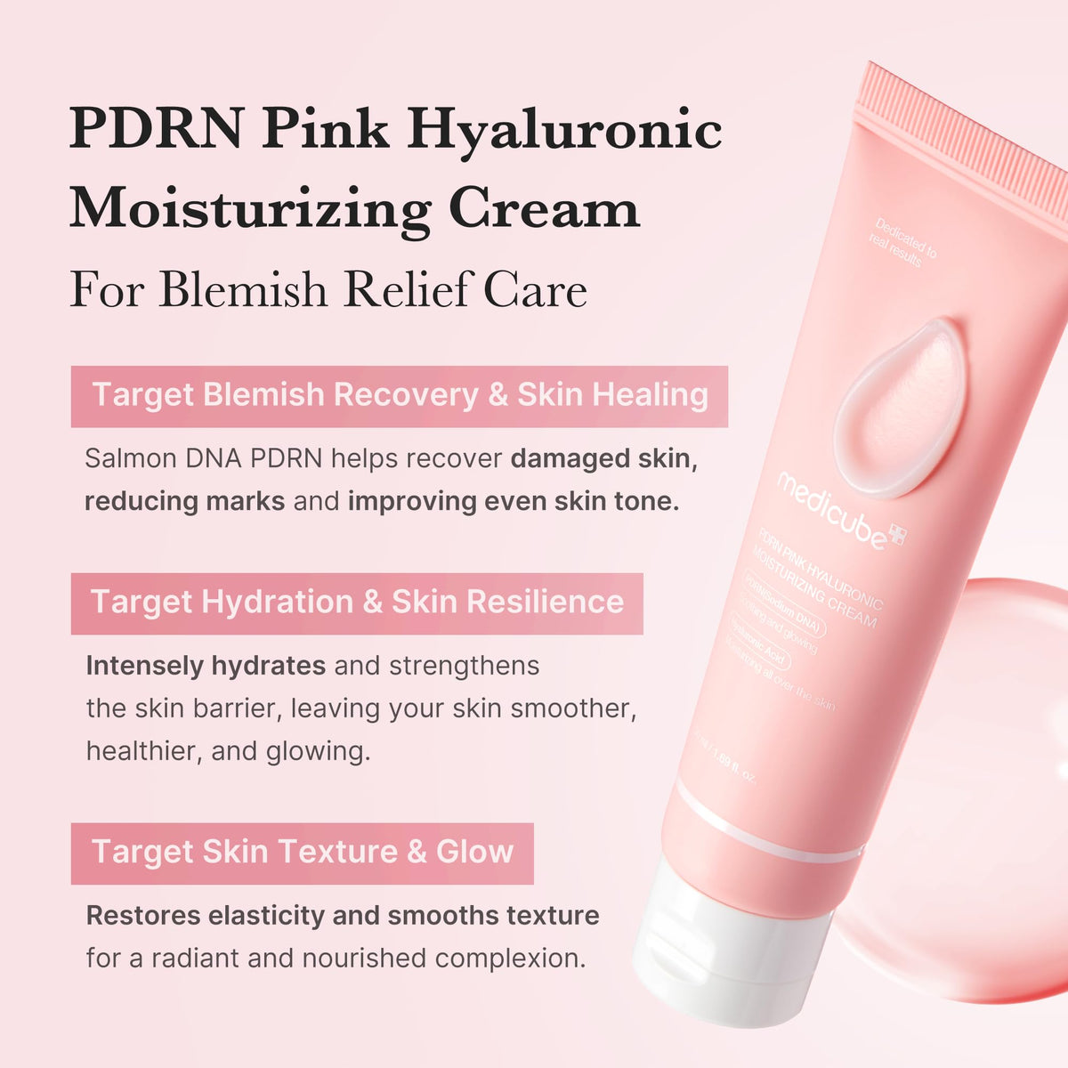 Medicube Salmon DNA PDRN Pink Hyaluronic Moisturizing Cream 50ml