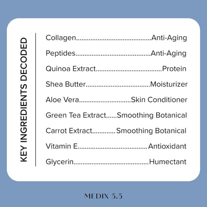 MEDIX 5.5 Collagen Cream Skin Care Face Lotion & Body Lotion For Dry Skin 15 Fl Oz / 444 ml