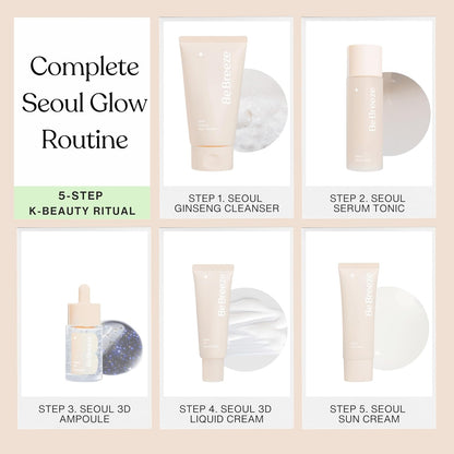 BeBreeze Seoul Ginseng Pack Cleanser – 3-in-1 Ginseng Wash-Off Pack & Amino Acid Facial Wash 4.23oz