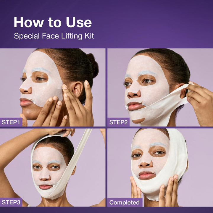Numbuzin No.9 Sheet Mask NAD+ BIO Lifting-sil Full Face Mask - 4 Sheets + Lifting Band