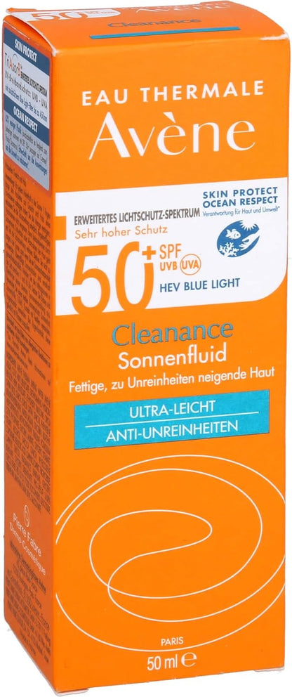 Eau Thermale Avene Very High Protection SPF50+ Cleanance Sunscreen for Oily, Blemish Prone Skin - 50ml Spray