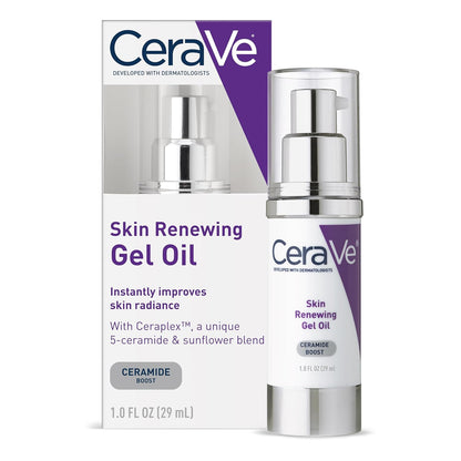 CeraVe Skin Renewing Gel Oil Face Moisturizer with Ceramides, 1 Oz