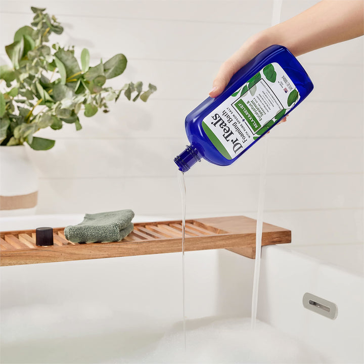 Dr Teal's Foaming Bath with Pure Epsom Salt, Relax & Relief with Eucalyptus & Spearmint, 34 fl oz