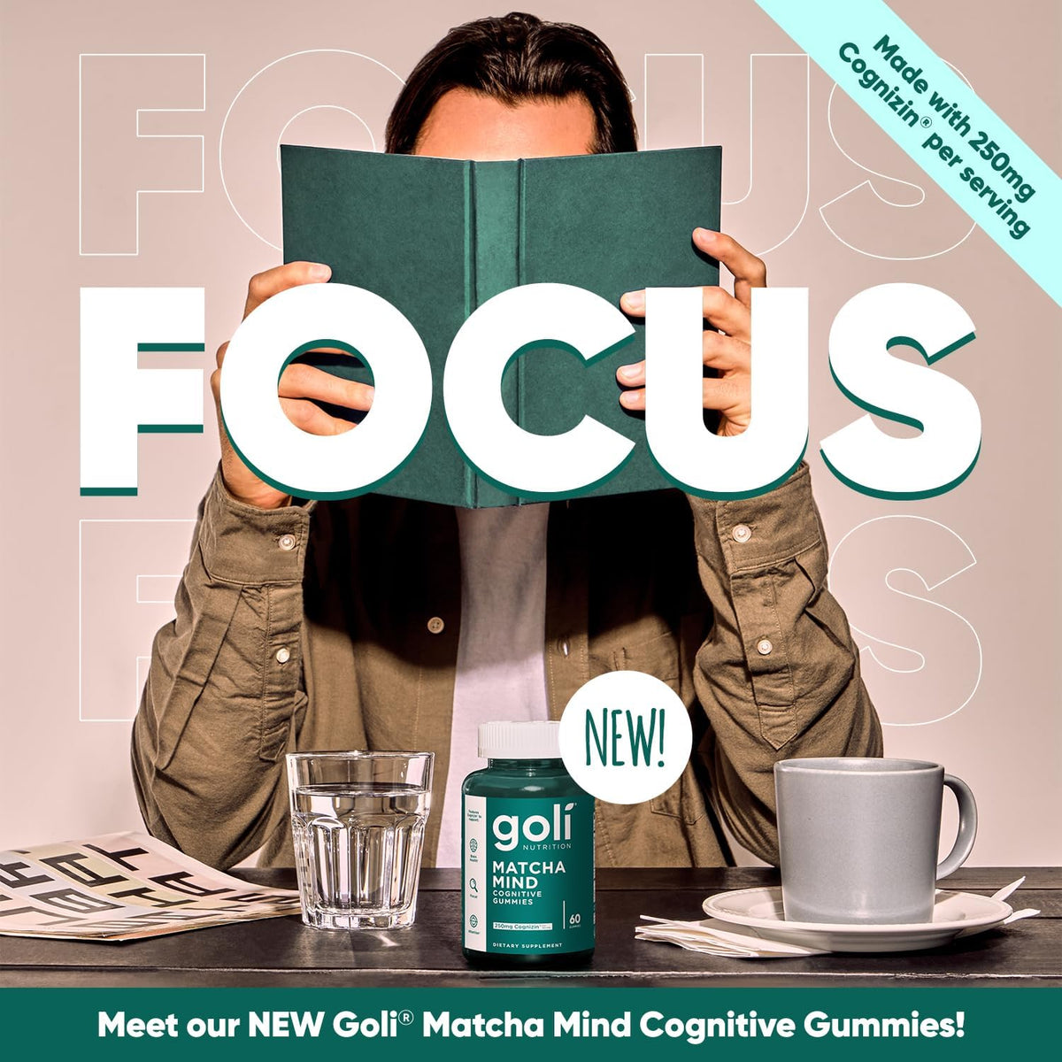 Goli Matcha Mind Cognitive Gummies- 60 Count