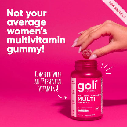 Goli Women’s Complete Multi – Essential Vitamins & Minerals, 60 Gummies