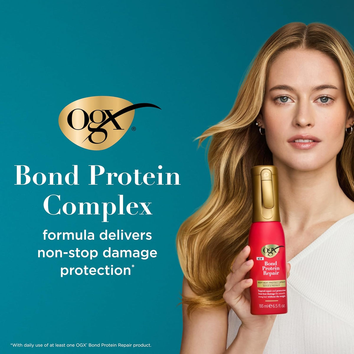 OGX Repair & Protect Bond Protein Repair 450°F Heat Protectant Spray - 6.5 Fl Oz / 193 ml