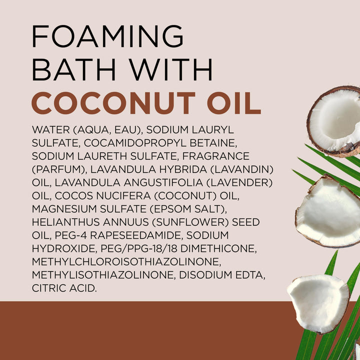 Dr. Teal's Coconut Oil Foaming Bath with Pure Epsom Salt Nourish & Protect 34 oz