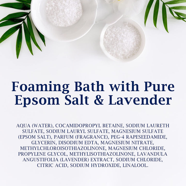 Dr Teal's Foaming Bath with Pure Epsom Salt, Soothe & Sleep with Lavender, 34 fl oz