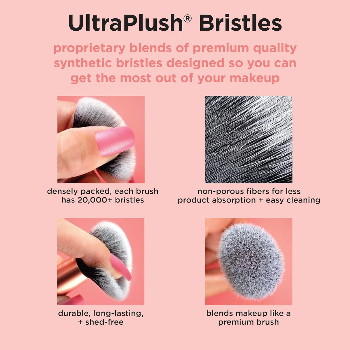 Real Techniques Everyday Essentials Makeup Brush Set – 5pc
