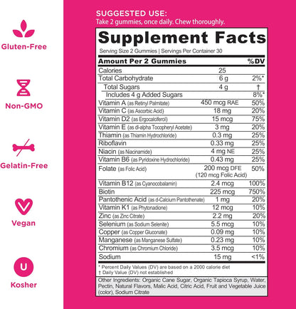 Goli Women’s Complete Multi – Essential Vitamins & Minerals, 60 Gummies
