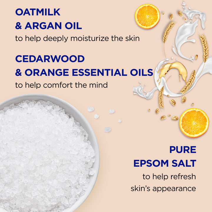 Dr Teal's Epsom Salt Magnesium Soaking Solution, Soothe & Comfort with Oat Milk & Argan Oil, 3 lbs