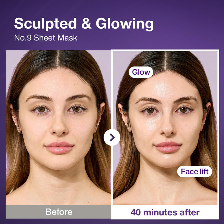 Numbuzin No.9 Sheet Mask NAD+ BIO Lifting-sil Full Face Mask - 4 Sheets + Lifting Band