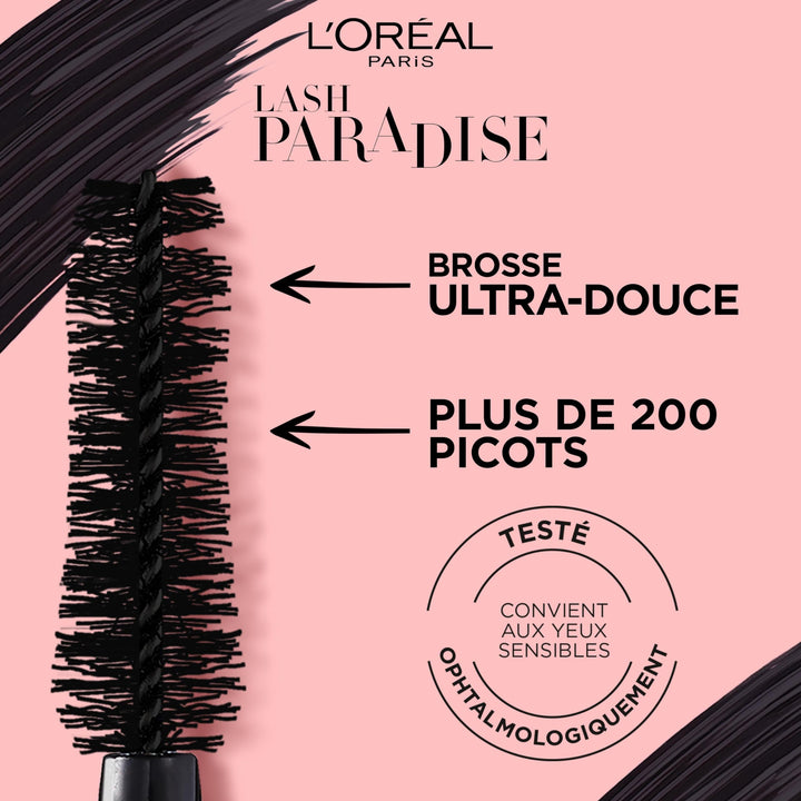 L'Oreal Paris Paradise Mascara, Black Waterproof, 6.4 ml