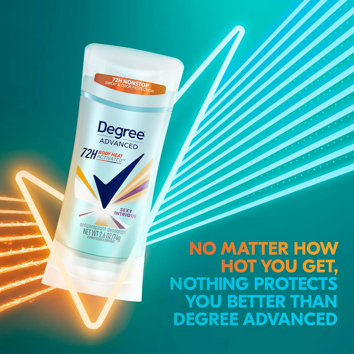 Degree Advanced 72-Hour Motionsense Antiperspirant & Deodorant Stick, Sexy Intrigue, 2.6 OZ