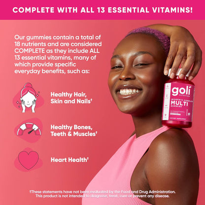 Goli Women’s Complete Multi – Essential Vitamins & Minerals, 60 Gummies