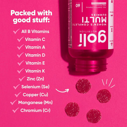 Goli Women’s Complete Multi – Essential Vitamins & Minerals, 60 Gummies