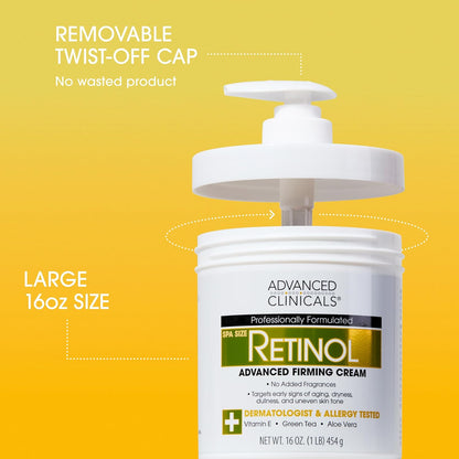 Advanced Clinicals Retinol Advanced Firming Cream 16oz