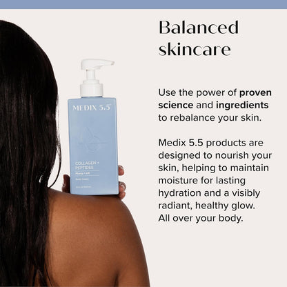 MEDIX 5.5 Collagen Cream Skin Care Face Lotion & Body Lotion For Dry Skin 15 Fl Oz / 444 ml