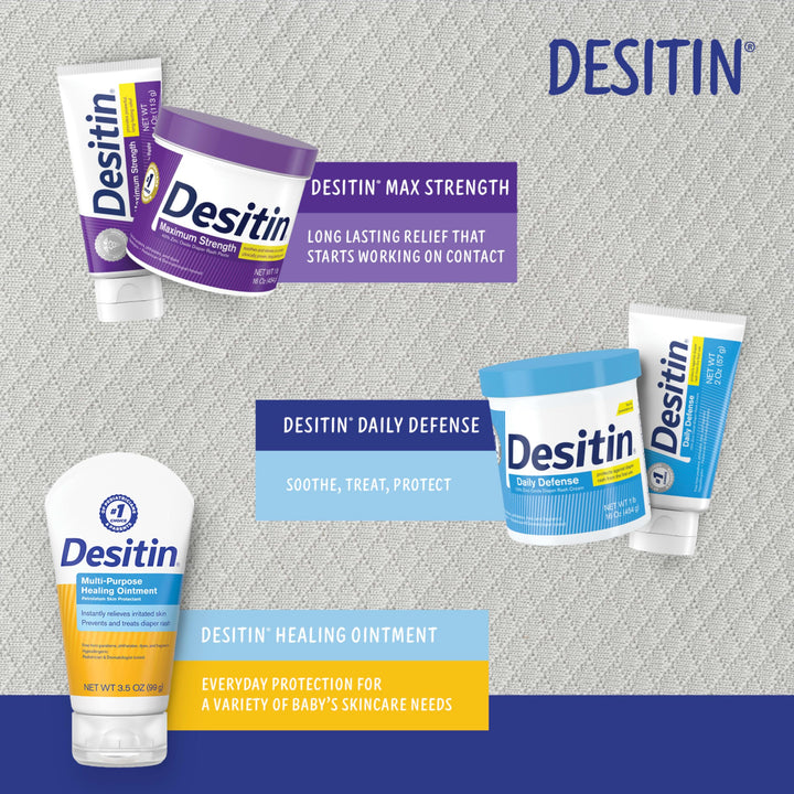 DESITIN Maximum Strength Zinc Oxide Diaper Rash Paste Paraban-free Jar 16 oz (454g)