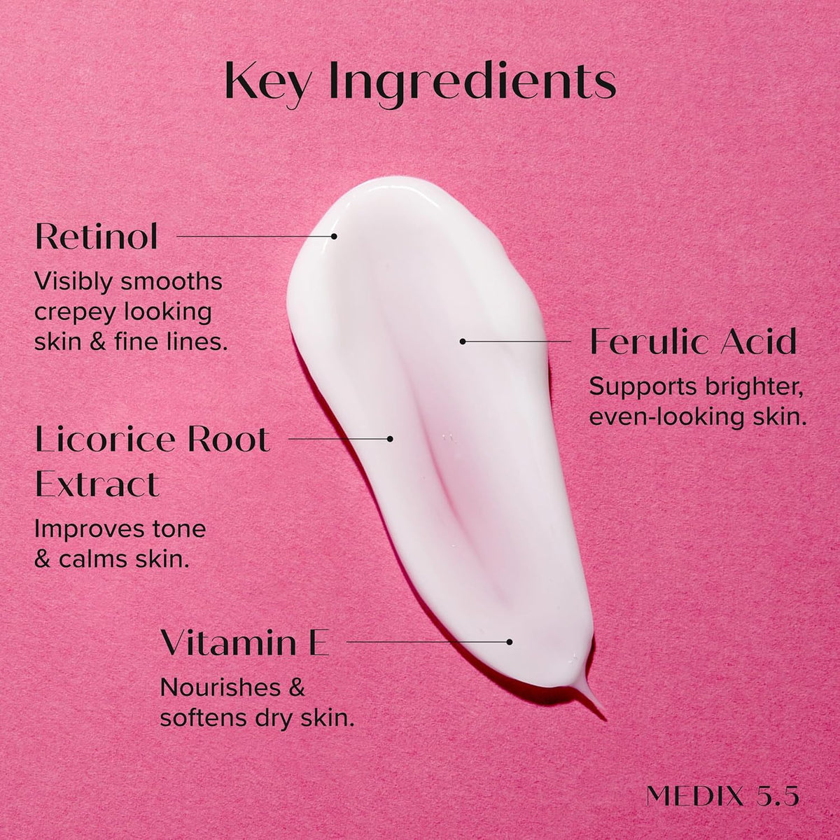 Medix 5.5 Retinol Body Lotion Firming Moisturizer | Crepey Skincare Treatment 15 Fl Oz / 444 ml