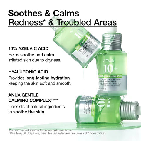 ANUA - Azelaic Acid 10 Hyaluron Redness Soothing Serum
