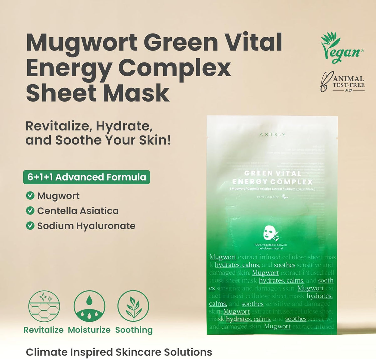 AXIS-Y Mugwort Green Vital Energy Complex Sheet Mask 5ea