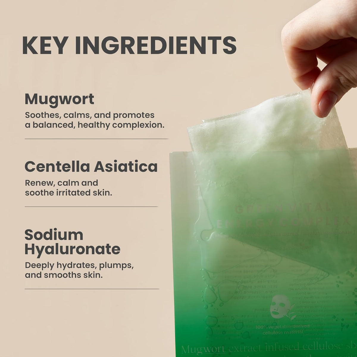 AXIS-Y Mugwort Green Vital Energy Complex Sheet Mask 5ea